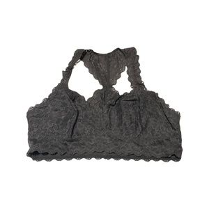 Felina Lingerie Lace Bralette in Graphite Grey Sz XL NWOT